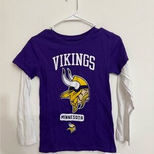 NFL Vikings Kids Purple and White Long Sleeve Tee